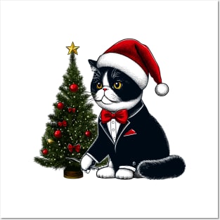 Exotic Shorthair Cat Christmas Posters and Art